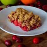 A kidney healthy apple cranberry crumble recipe.