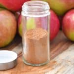 A close-up on an aromatic homemade apple pie spice blend.