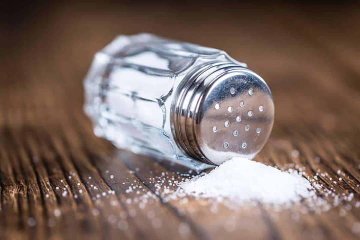 Table salt should be avoided on a low sodium diet.