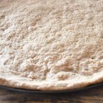 low sodium whole wheat pizza dough close-up.
