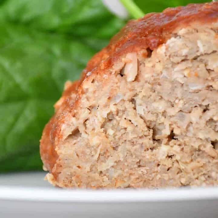 A round shaped low sodium meat loaf.